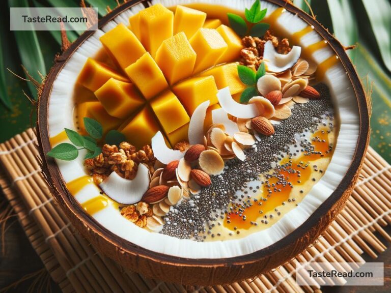 How to create tropical coconut mango smoothie bowl