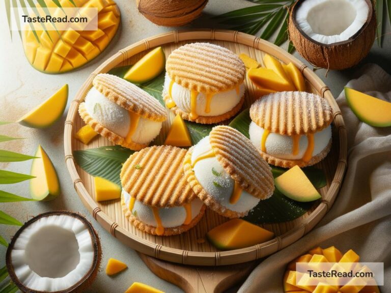 How to create tropical mango coconut ice cream sandwiches