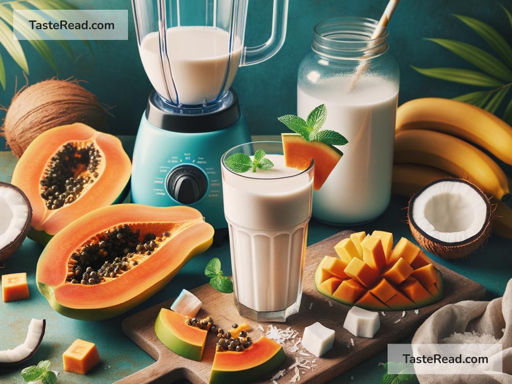 How to create tropical papaya coconut smoothie