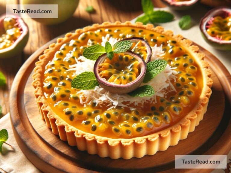 How to create tropical passionfruit coconut tart