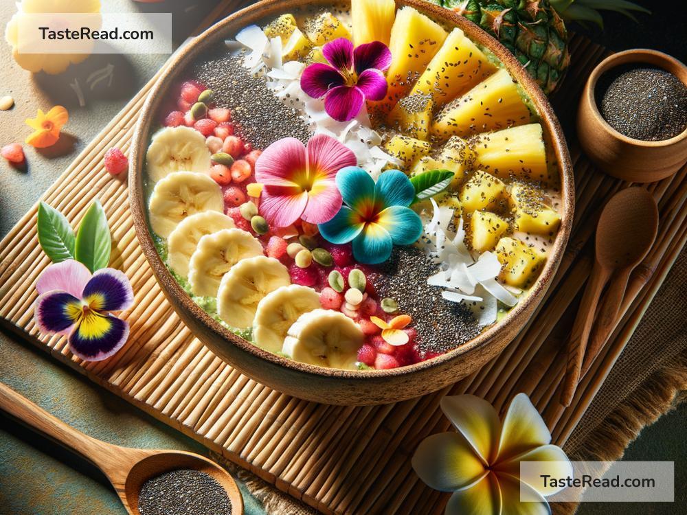 How to create tropical pineapple banana smoothie bowl