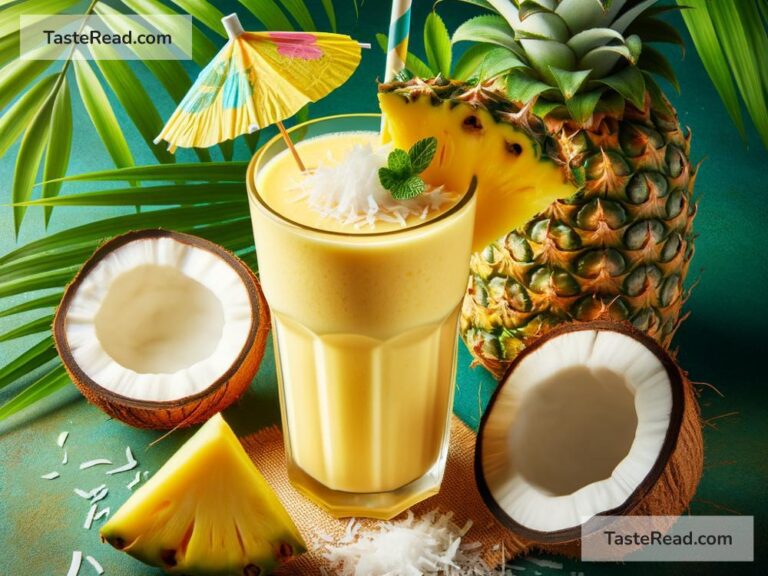 How to create tropical pineapple coconut smoothie