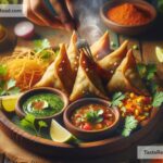 Indulging in Aromatic Indian Samosa Chutney Pairings in Delhi, India