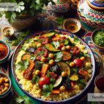 Indulging in Bold Herb Infusions in North African Couscous in Morocco, Morocco