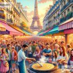 Indulging in Lively Street Crepe Cultures in Paris, France
