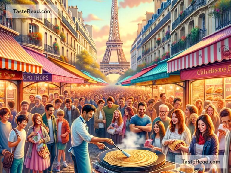 Indulging in Lively Street Crepe Cultures in Paris, France