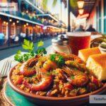 Indulging in Savory Creole Jambalaya in New Orleans, USA