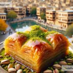 Indulging in Sweet Traditional Baklava Layers in Gaziantep, Turkey