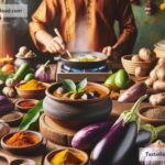 Journeying Through Experimental Vegan Curried Eggplant Transformations in India, India