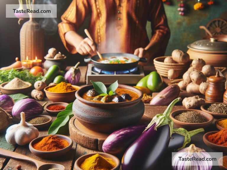 Journeying Through Experimental Vegan Curried Eggplant Transformations in India, India