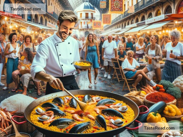 Journeying Through Festive Paella Cooking in Valencia, Spain