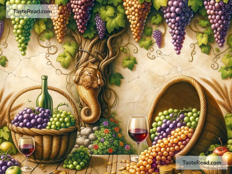 Mythical connection between grapes and abundance