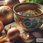 Onion skin tea for reducing allergy symptoms and boosting immunity