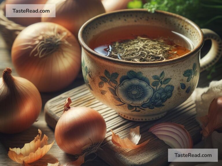 Onion skin tea for reducing allergy symptoms and boosting immunity