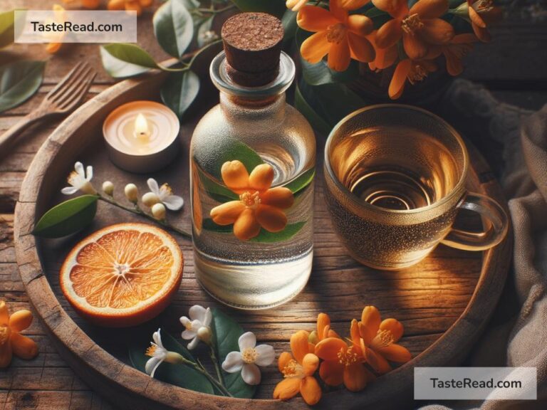 Orange blossom water for calming anxiety and promoting relaxation