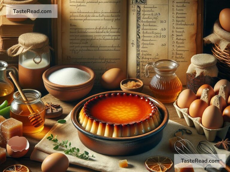Origins of the first flan dessert in ancient tales
