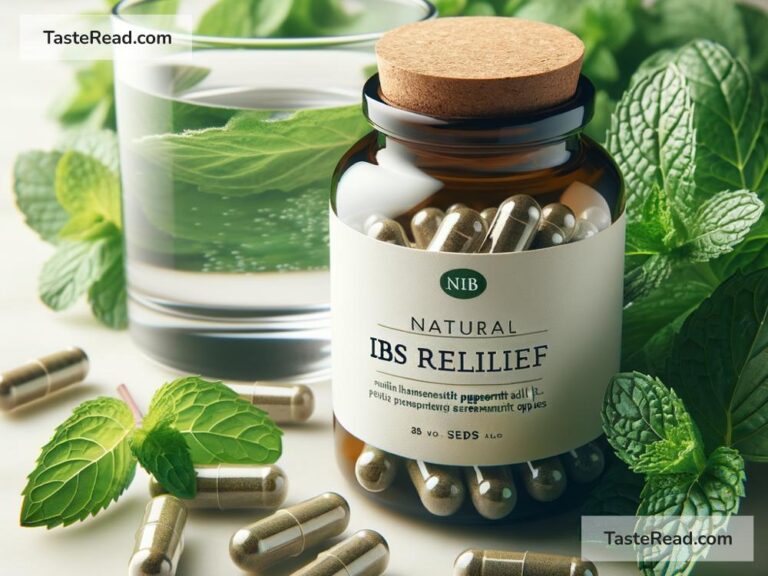 Peppermint oil capsules for managing irritable bowel syndrome symptoms