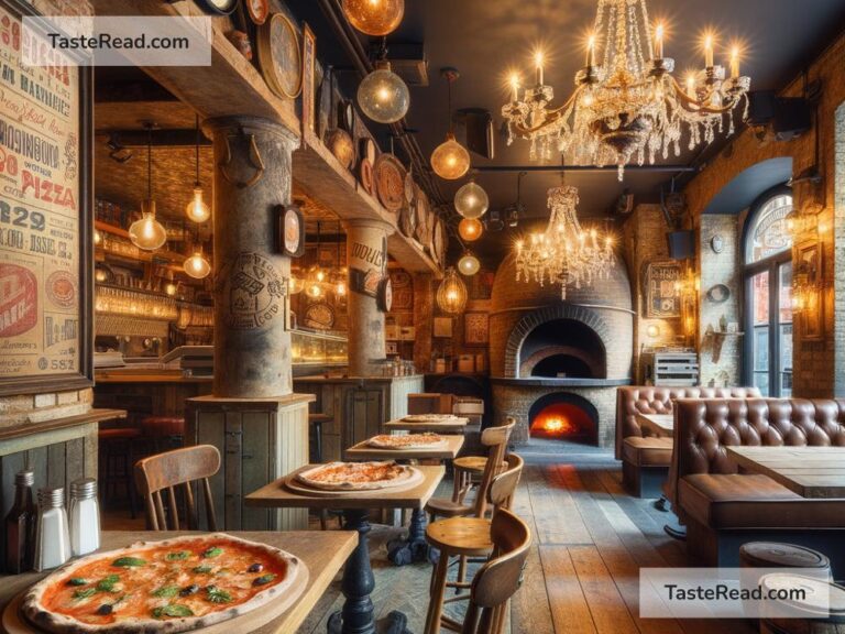 Pizza shops in London with antique decor