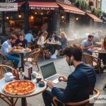 Pizza shops in London with free Wi-Fi