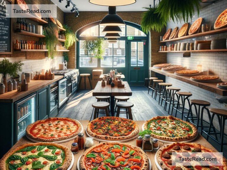 Pizza shops in London with global pizza varieties