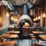 Pizza shops in London with industrial design