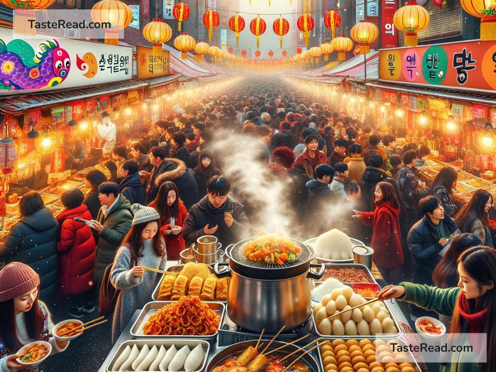 South Korean street food during Lunar New Year celebrations