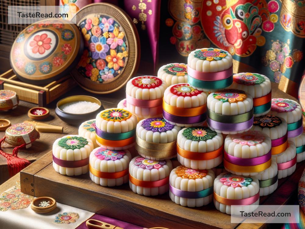 Traditional Korean rice cakes during Seollal (Lunar New Year) celebrations