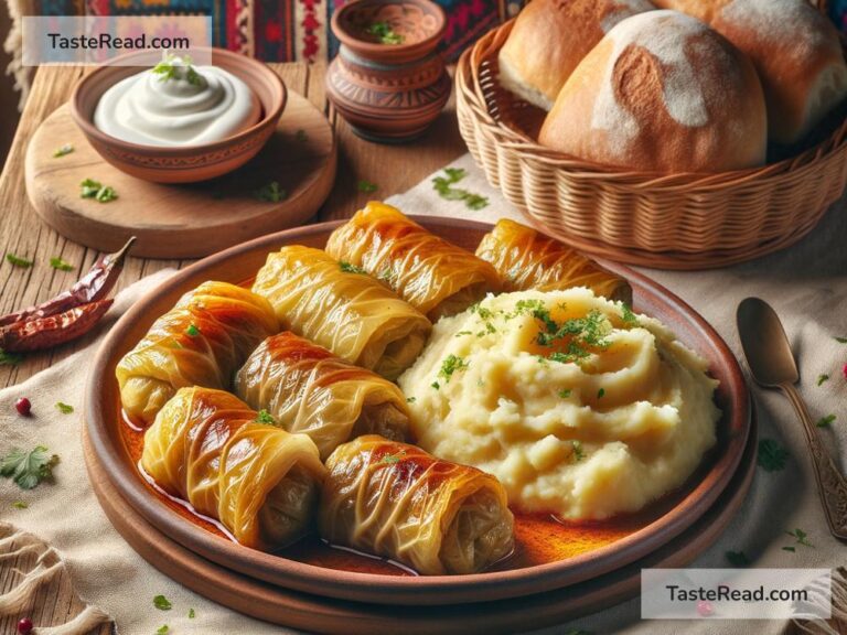 Traditional Serbian sarma (stuffed cabbage rolls)