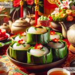Vietnamese bánh chưng during Tet (Lunar New Year) celebrations