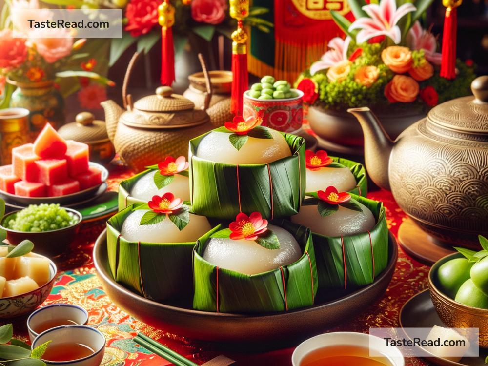 Vietnamese bánh chưng during Tet (Lunar New Year) celebrations